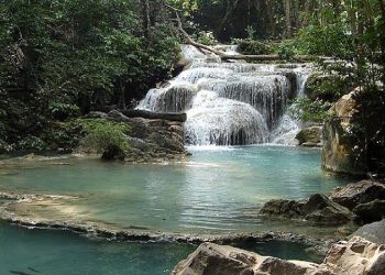 In Kanchanaburi bezoekt u de Erwan Waterfalls. Dit is een prive tocht met onze Engelssprekende chauffeur. Vanaf de 2e waterval kan er gezwommen worden. Let op de loslopende aapjes.